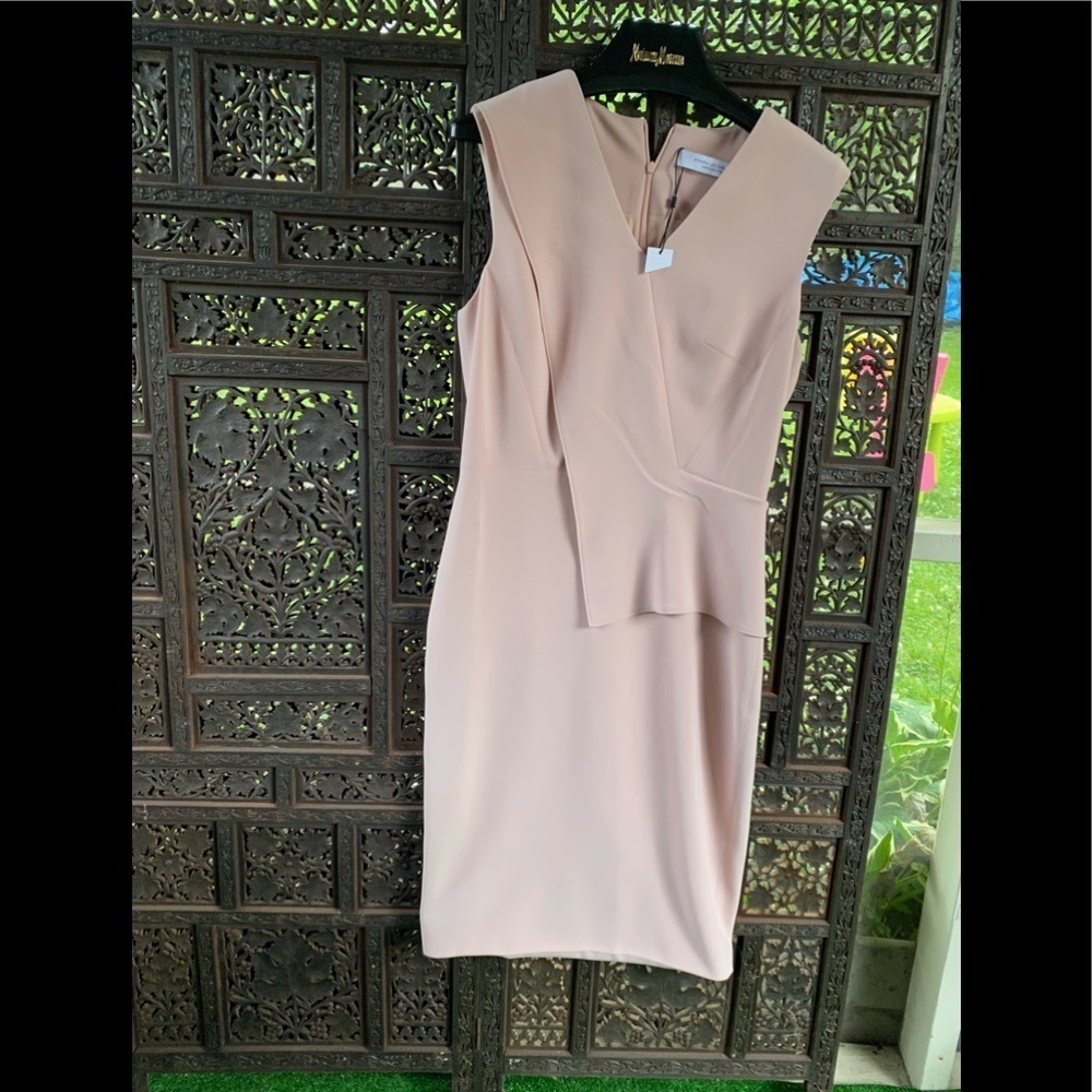 Kimora Lee Simmons blush dress from Neiman Marcus New York fashion show